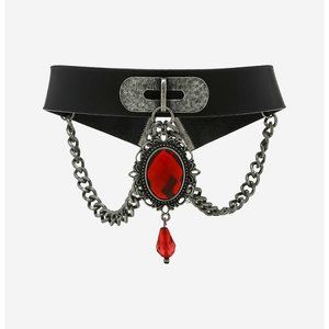 Blackheart Goth Vampy Vintage Victorian Style Choker Necklace